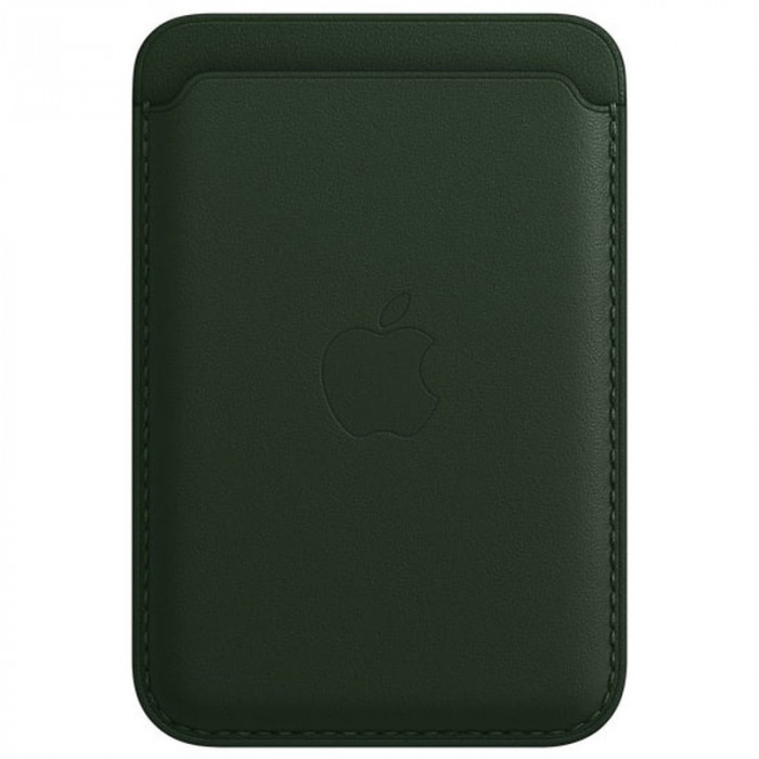 Чехол Leather Wallet MagSafe для iPhone Green