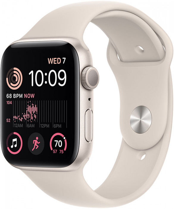 Умные часы Apple Watch SE 2022 44mm Aluminum Case with Sport Band Сияющая звезда | Фото 1 из 4