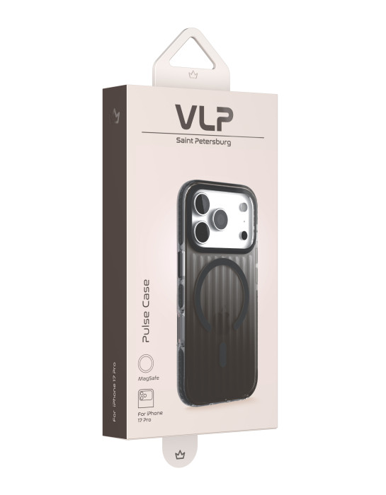 Чехол защитный VLP Pulse Case с MagSafe для iPhone 17 Pro, черный
