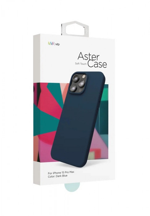 Чехол защитный VLP Aster Case для iPhone 15 Pro Max темно-синий | Фото 2 из 4