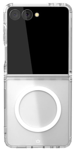 Чехол защитный VLP Crystal Case с MagSafe для Samsung Z Flip 7, прозрачный