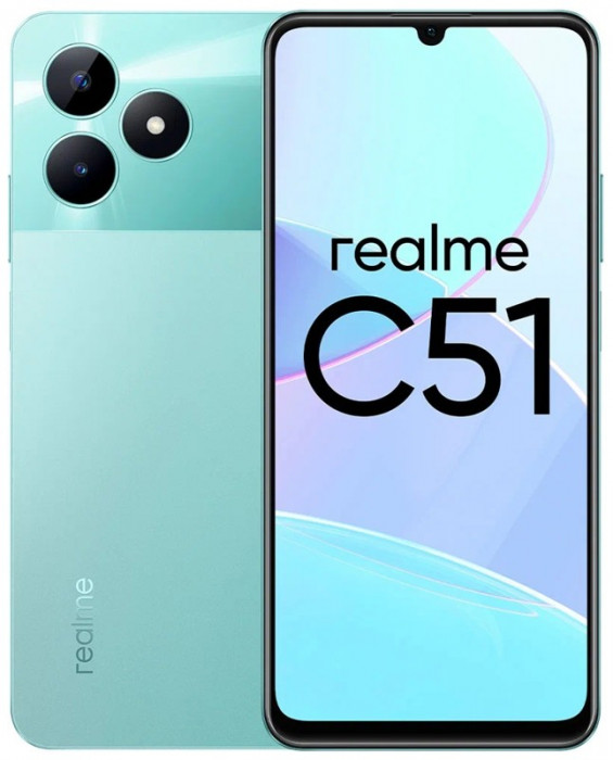 Смартфон Realme C51 4/128GB Зеленый (Mint Green) EAC | Фото 1 из 11