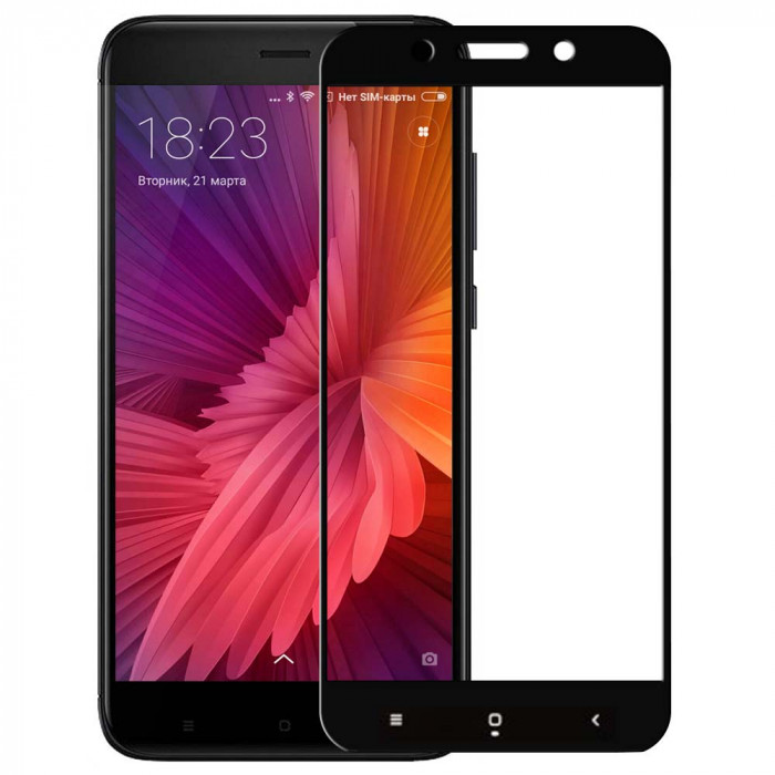 Защитное стекло для Xiaomi Redmi Note 4X Черный | Фото 1 из 2