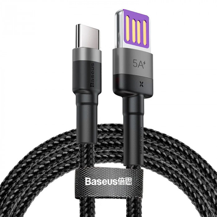 Кабель Baseus Cafule HW Quick Charging USB for Type-C 40W Черный (CATKLF-PG1) | Фото 1 из 6