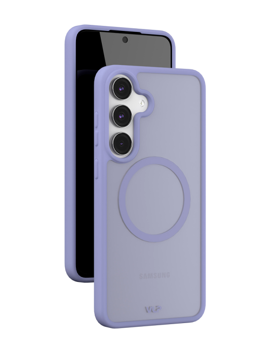 Чехол защитный VLP Moon Case с MagSafe для Samsung S25 FE, лавандовый