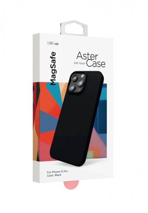 Чехол защитный "vlp" Aster Case с MagSafe для iPhone 15 Pro черный