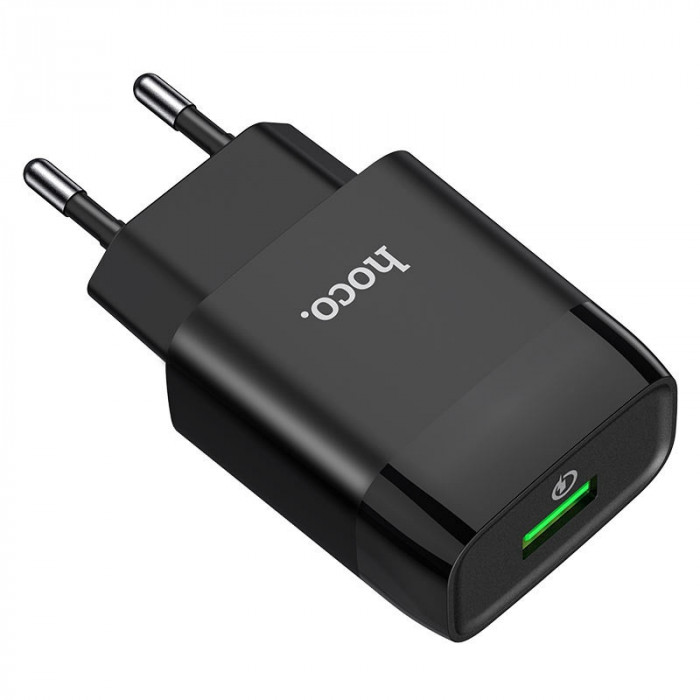 Зарядное устройство HOCO C72Q USB, черный | Фото 1 из 2