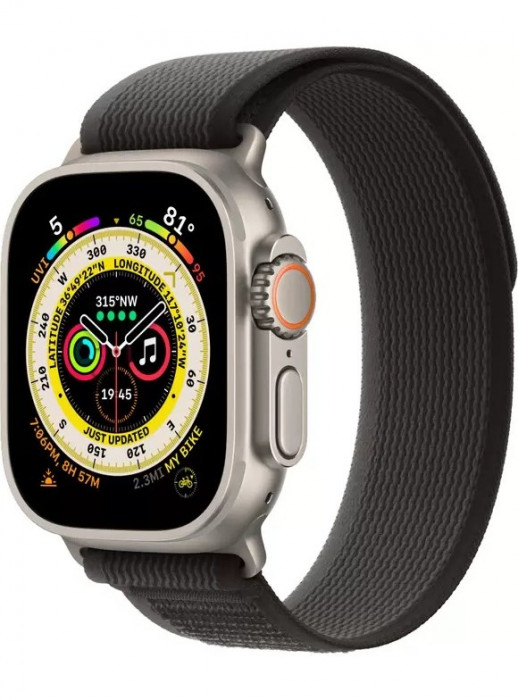 Умные часы Apple Watch Ultra 49mm GPS + Cellular Titanium Case with Black/Gray Trail Loop | Фото 1 из 4