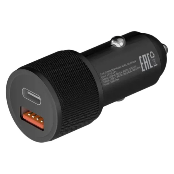 Устройство зарядное автомобильное Uzay 38Вт USB-C+USB-A, PD, QC, черный | Фото 1 из 1
