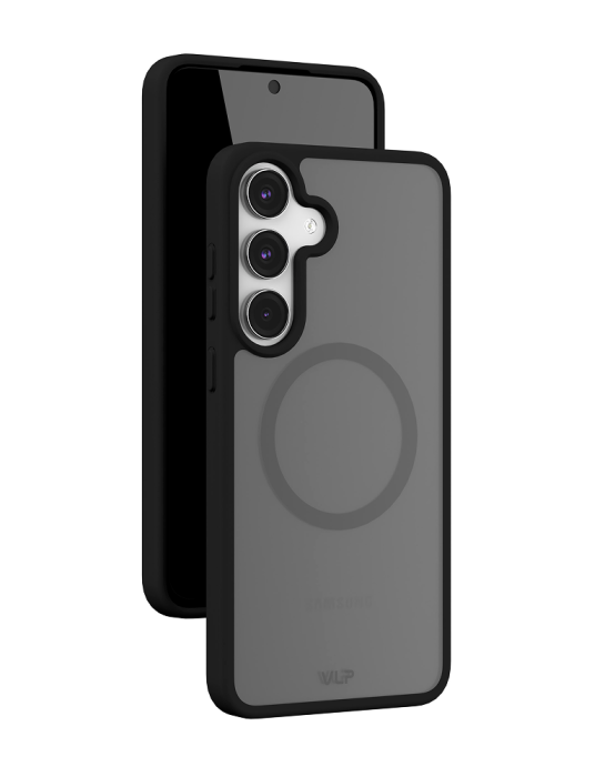 Чехол защитный VLP Moon Case с MagSafe для Samsung S25 FE, черный