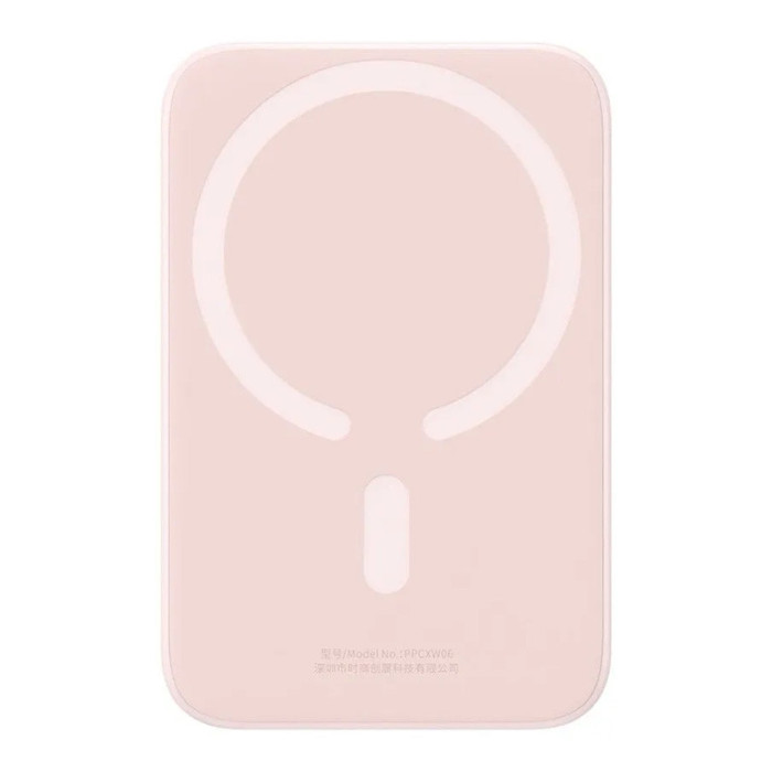 Внешний аккумулятор Baseus Power Bank MagSafe 6000mAh 20W Розовый (PPCX020004) | Фото 7 из 7