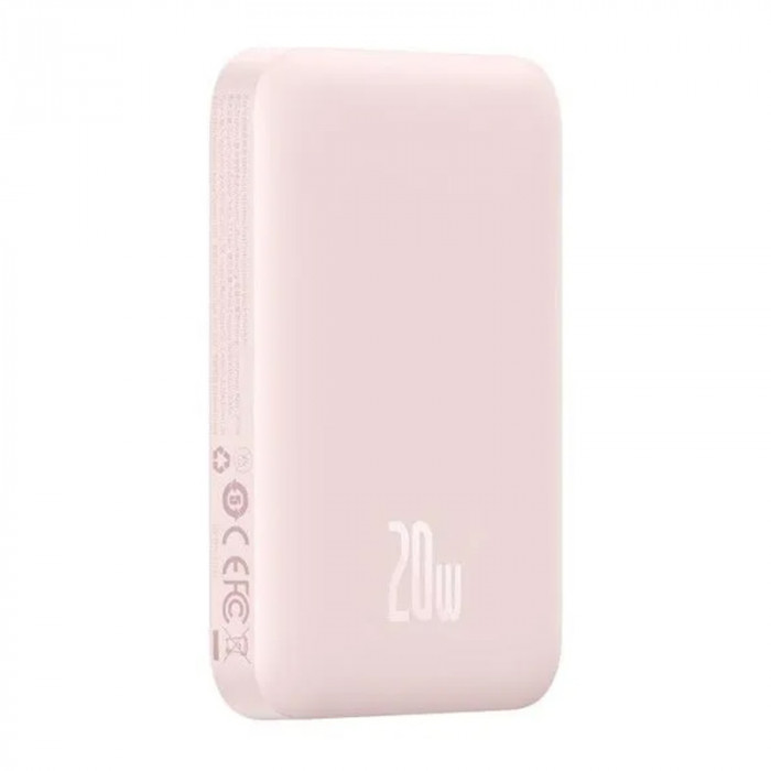 Внешний аккумулятор Baseus Power Bank MagSafe 6000mAh 20W Розовый (PPCX020004) | Фото 3 из 7