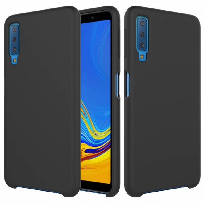 Чехол-накладка Silicone Cover для Samsung Galaxy A7 2018 Черный | Фото 1 из 2