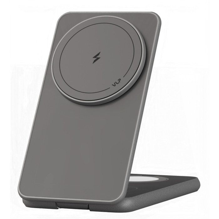 Беспроводное зарядное устройство VLP Alum Power Pro для Apple, натуральный титан