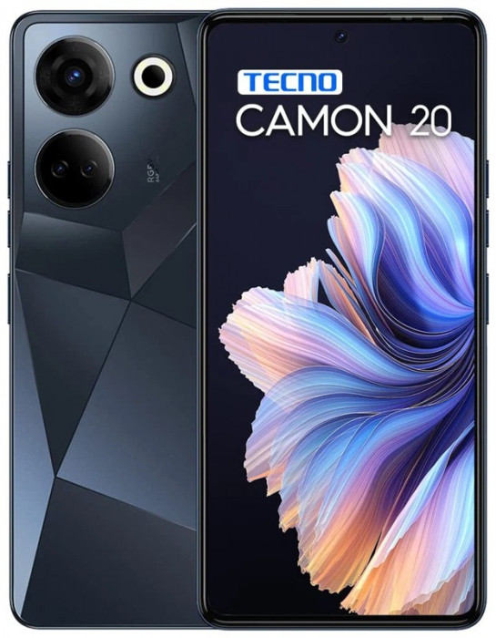 Смартфон Tecno Camon 20 8/256GB Черный EAC