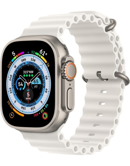 Умные часы Apple Watch Ultra 49mm GPS + Cellular Titanium Case with Starlight Ocean Band | Фото 4 из 4