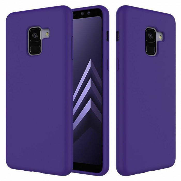 Чехол-накладка Silicone Cover для Samsung Galaxy A8 Plus 2018 Фиолетовый | Фото 1 из 2