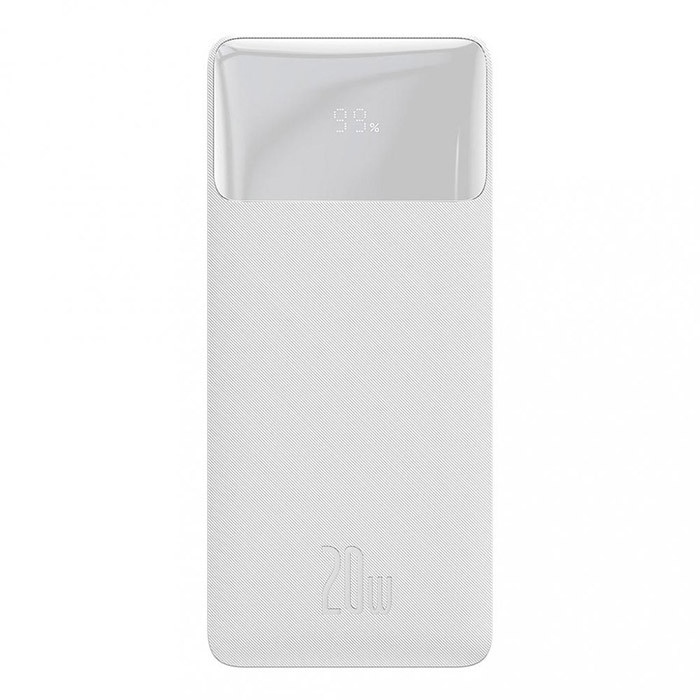 Внешний аккумулятор BASEUS Bipow Digital Display 20W, 3A, 20000 мА⋅ч Белый | Фото 1 из 2