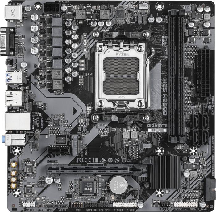 Материнская плата Gigabyte B650M S2H (rev. 1.4)