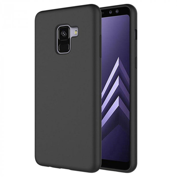 Чехол-накладка Silicone Cover для Samsung Galaxy A8 Plus 2018 Черный | Фото 1 из 2