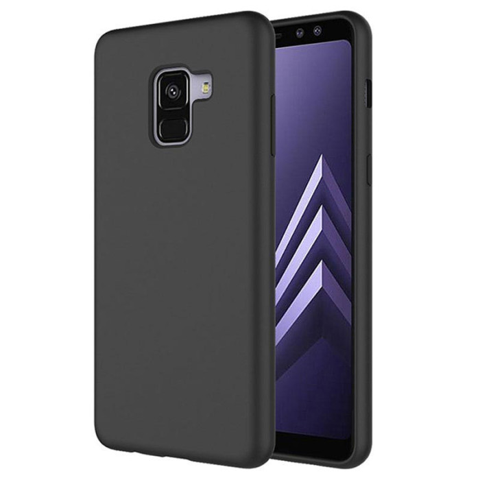 Чехол-накладка Silicone Cover для Samsung Galaxy A8 Plus 2018 Черный | Фото 2 из 2