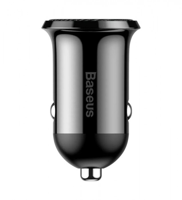 Автомобильное зарядное устройство Baseus Grain Pro 24W 2USB Черный | Фото 3 из 6