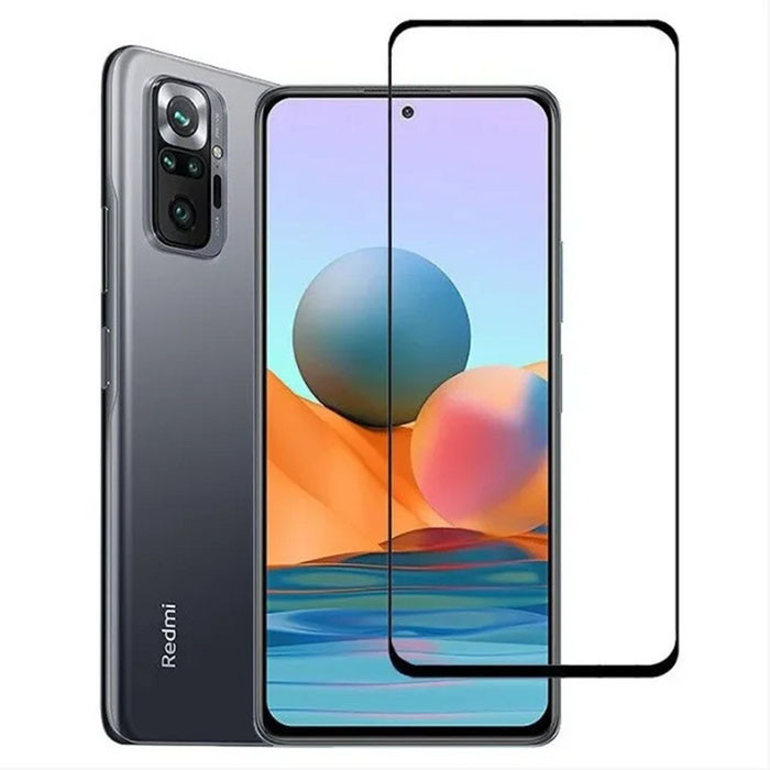 Защитное стекло для Redmi Note 10 Pro Черное тех.пак | Фото 2 из 2