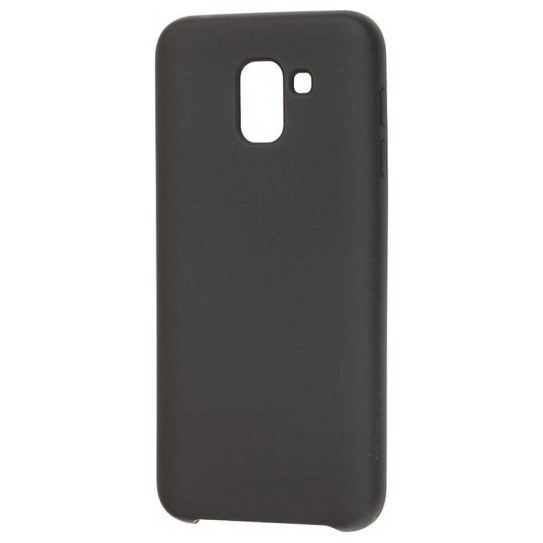 Чехол-накладка Silicone Cover для Samsung Galaxy J6 2018 Черный | Фото 1 из 2