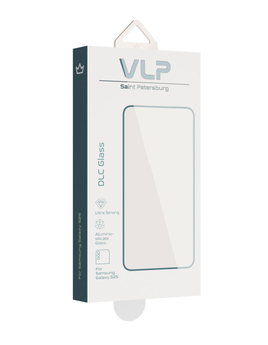 Стекло защитное 2.5D VLP Premium Shield для Samsung S24 Plus/S25 Plus с черной рамкой
