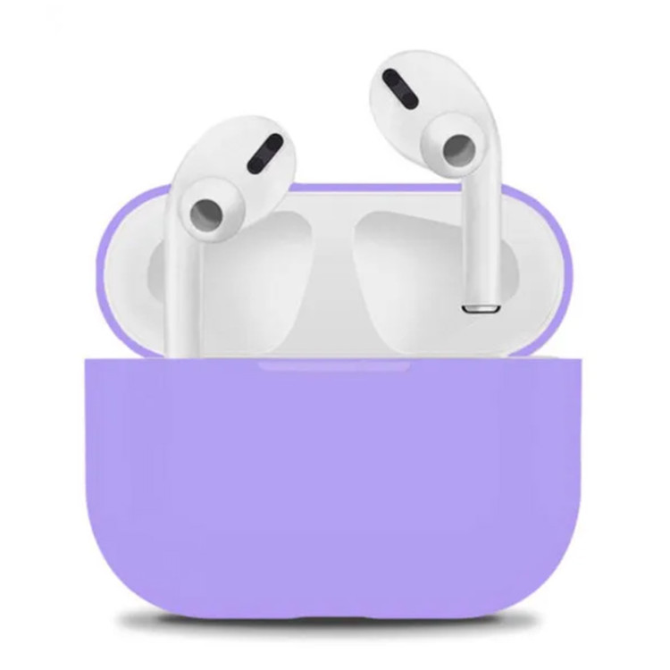 Чехол Silicone Case Protection на AirPods Pro 2 Сиреневый