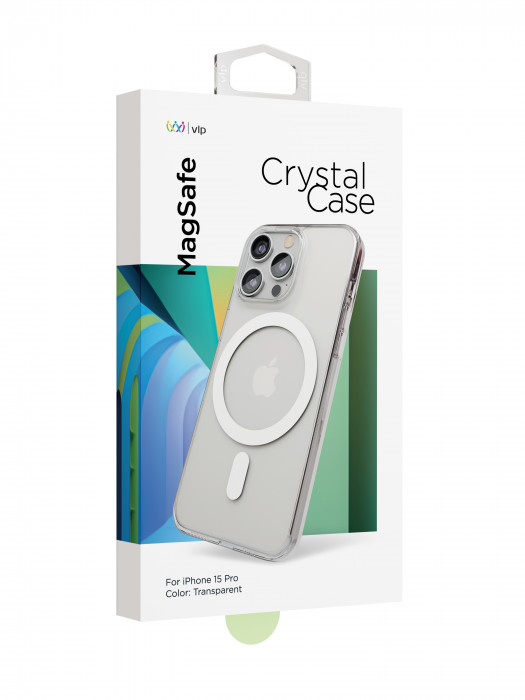 Чехол защитный VLP Crystal case с MagSafe для iPhone 15 Pro прозрачный | Фото 2 из 3