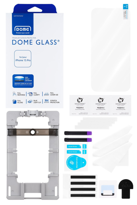 Защитное стекло Whitestone Dome glass для iPhone 15 Pro