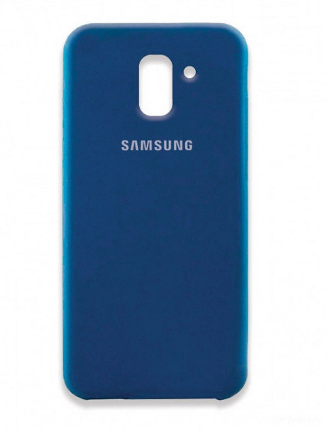 Чехол-накладка Silicone Cover для Samsung Galaxy J8 2018 Темно-синий | Фото 2 из 3