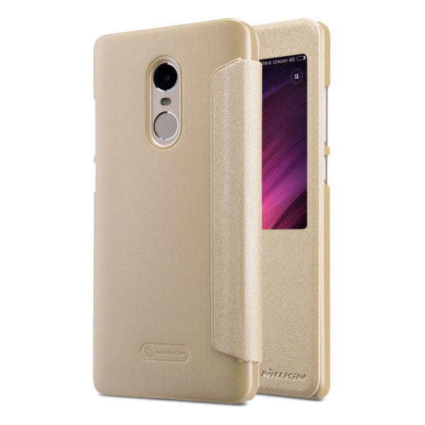 Чехол-книжка с окошком Nillkin для Xiaomi Redmi Note 4X Золото | Фото 1 из 2
