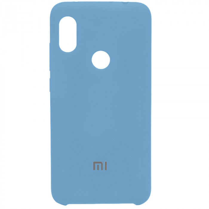 Чехол-накладка силиконовая Silicone Cover для Xiaomi Redmi Note 6 Pro Голубая | Фото 2 из 3
