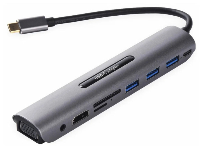 Стыковочная станция iNeez Slim Design USB-C HUB to 3USB 2.0 + 1USB 3.0 Графитовый | Фото 1 из 2