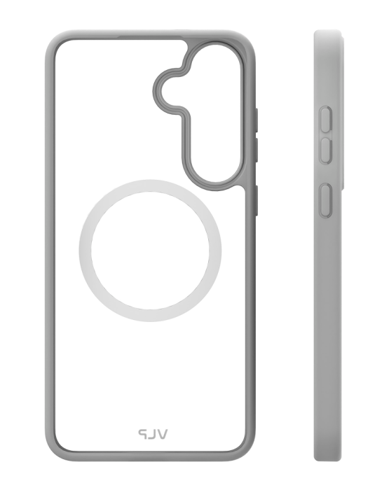 Чехол защитный VLP Moon Case с MagSafe для Samsung S25 FE, белый