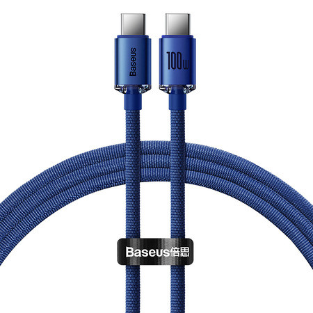 Кабель Baseus Crystal Shine Series USB - Lightning 1.2m Синий CAJY000003 | Фото 2 из 3