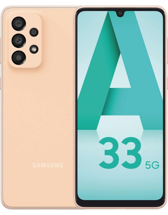 Смартфон Samsung Galaxy A33 5G 8/128GB Персиковый (Peach) | Фото 1 из 9