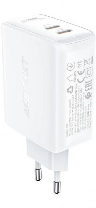 Зарядное устройство ACEFAST A29 GaN 2 USB-C 45W Белый | Фото 2 из 4