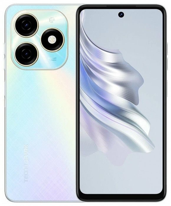 Смартфон Tecno Spark 20 8/128GB Белый (Pearl White) EAC | Фото 1 из 7