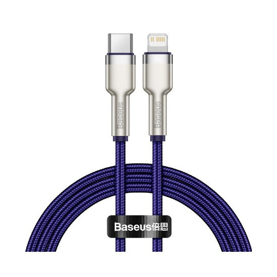 Кабель Baseus Cafule Series Metal Data Cable USB to Lightning PD 20W 1m Фиолетовый (CALJK-A05) | Фото 2 из 3