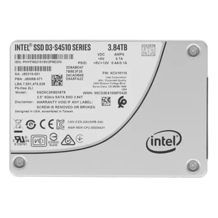 Накопитель SSD 3.84Tb Intel D3-S4510 Series (SSDSC2KB038T801) | Фото 1 из 1