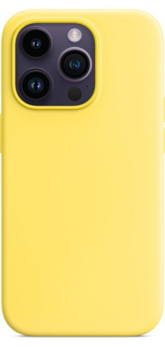 Чехол Silicone Case MagSafe для iPhone 14 Pro Yellow