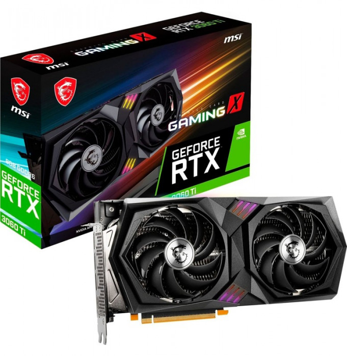 Видеокарта MSI GeForce RTX 3060 Ti GAMING X 8G LHR, Retail