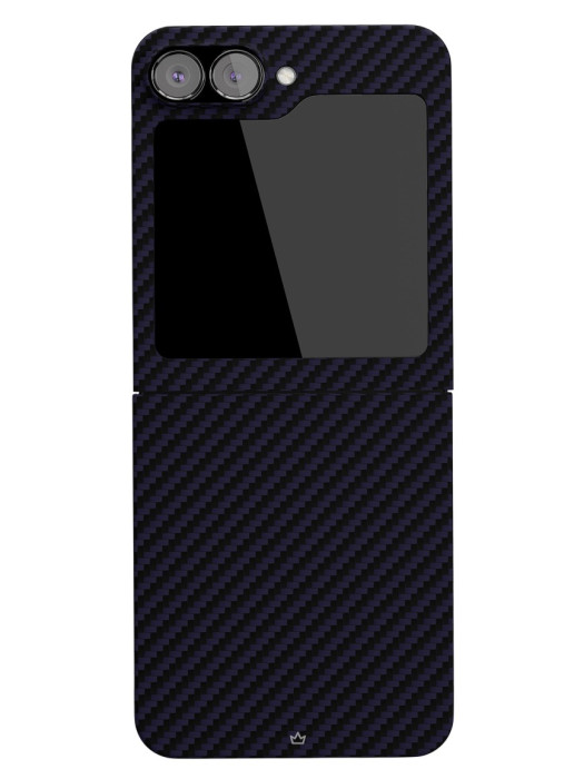 Чехол защитный VLP Kevlar Case с MagSafe для Samsung Z Flip 6/7 FE, темно-синий