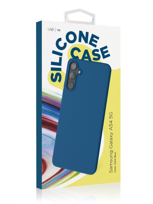 Чехол защитный "vlp" Silicone Case для Samsung Galaxy A54 темно-синий