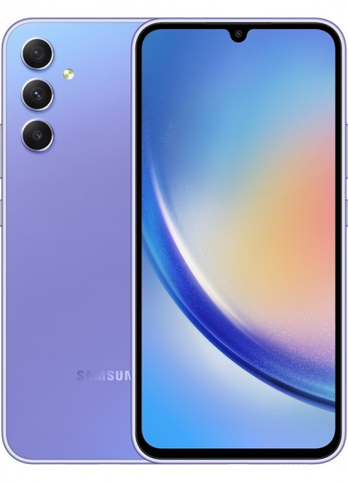 Смартфон Samsung Galaxy A34 5G 8/256GB Фиолетовый (Awesome Violet) | Фото 1 из 9