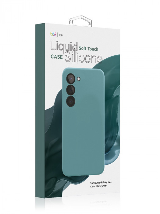 Чехол защитный "vlp" Silicone Case для Samsung Galaxy S23 темно-зеленый