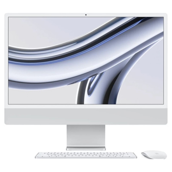 Моноблок Apple iMac 24" 2024 Retina 4,5K, M4 MWUC3 (8-core CPU, 16/256GB, 8-core GPU) Серебристый (Silver) | Фото 1 из 3